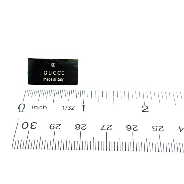 Metal 1990s Pair of Authentic Gucci Estate Mens Cufflinks Sterling Silver For Sale - Image 7 of 7