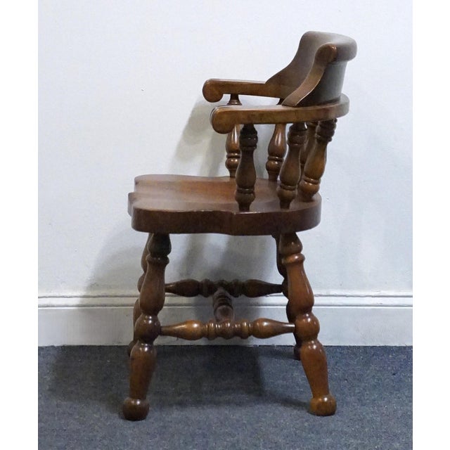 Late 20th Century Thomasville Furniture Pine Manor Collection Rustic Americana Dining Arm Chair 8321-835 For Sale - Image 5 of 11