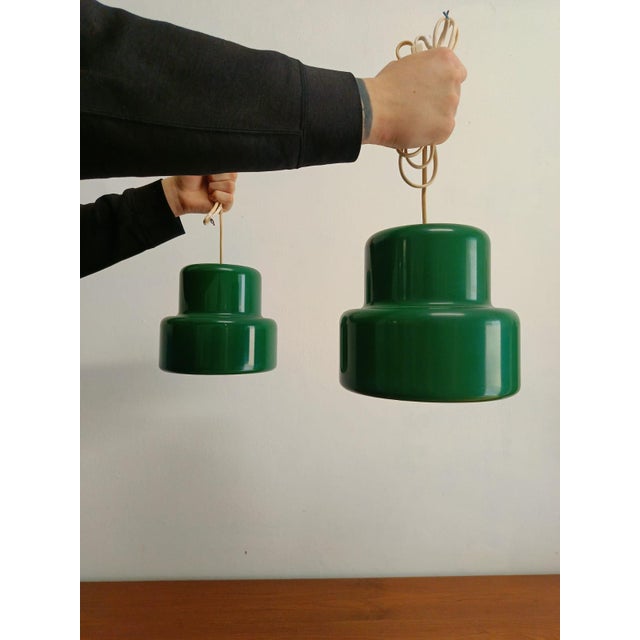 Anders Pehrson Mini Pot Pendant Lights by Anders Pehrson for Ateljé Lyktan, 1950s, Set of 2 For Sale - Image 4 of 4
