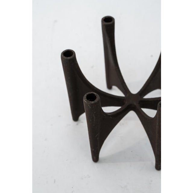 Danish Modern Model 1735 Arch Candelabra in Iron by Ibr Börje Borge Rajalin, 1950s For Sale - Image 4 of 6