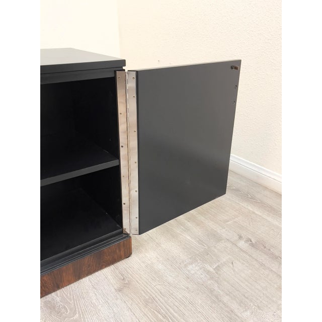 Beautiful pair of mid century modern rosewood cabinets professionally refinished