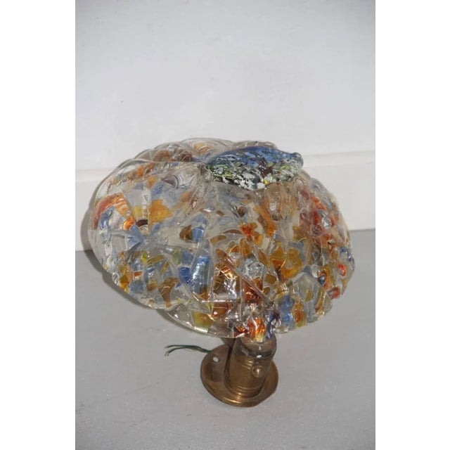 Murano Art Glass & Brass Wall Sconce, 1950s , in Good conditions. Designed 1950 to 1959 Up to 250V (Europe/UK...