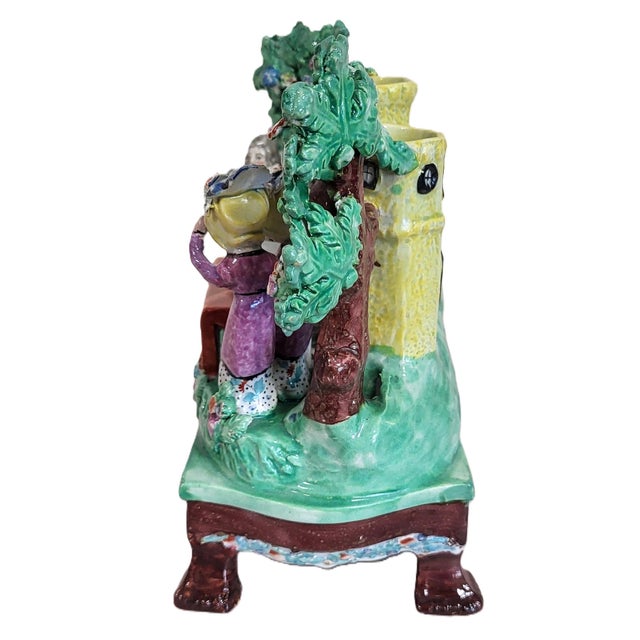 Early 19th Century Antique Staffordshire Pearlware Pottery Grouping Tulipere Vase For Sale - Image 5 of 18