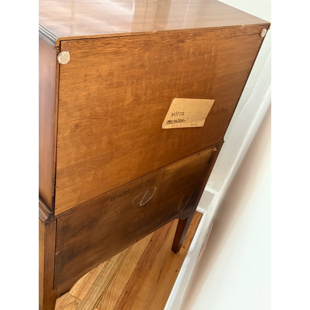 1970s Pennsylvania House Traditional Secretary Desk With Lock and Key For Sale - Image 12 of 12