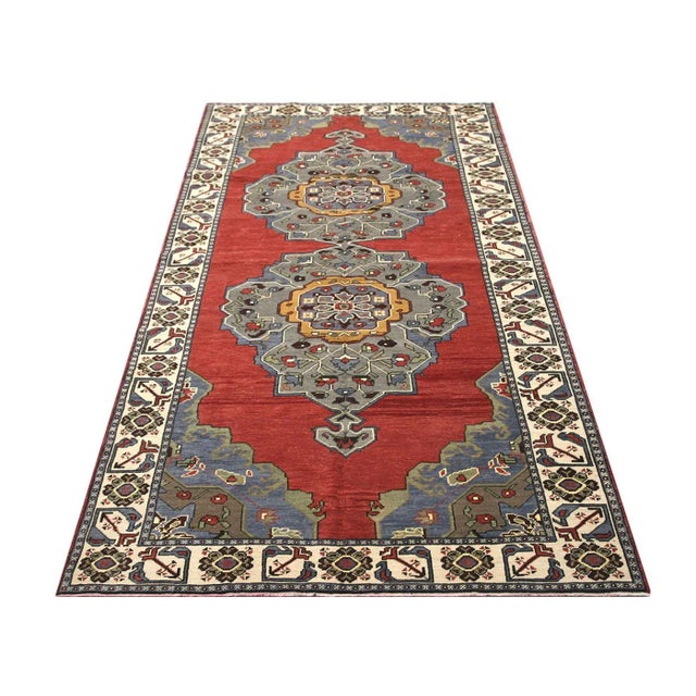 1960s 1960s Turkish Oushak Rug For Sale - Image 5 of 7