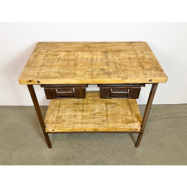 Vintage Industrial Worktable, 1960s For Sale - Image 4 of 18
