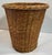 Vintage Wicker Waste Basket For Sale - Image 4 of 7