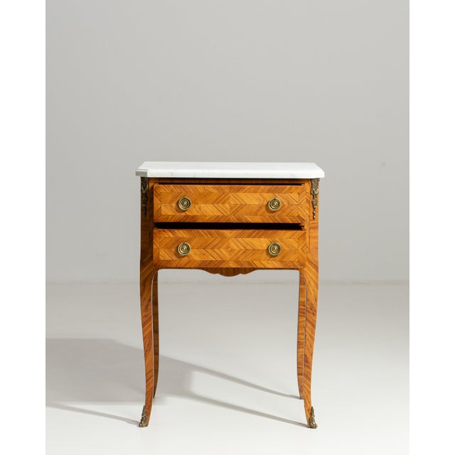 French Chest Of Drawers With Marble Top For Sale In Greensboro - Image 6 of 12