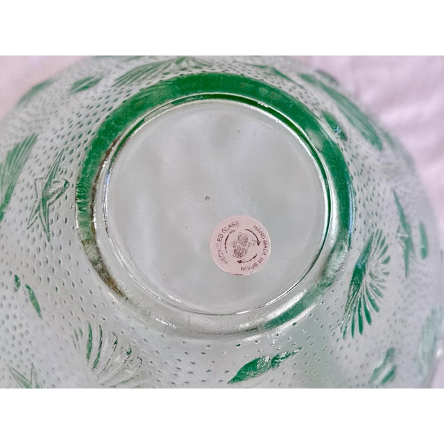Spanish Starfish Embossed Green Glass Bowls - Set of 5 For Sale In New York - Image 6 of 9