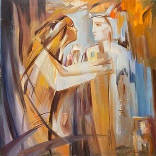 Original Avant-Garde Oil Painting, Ukrainian Soviet Art (1997) 75-75 For Sale