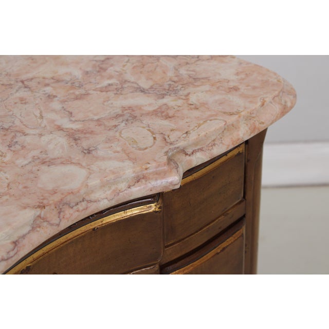 Vintage French Provincial Mahogany Marble Top Dresser For Sale - Image 9 of 18