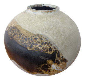 Japanese Raku Studio Pottery Vase, 1960s