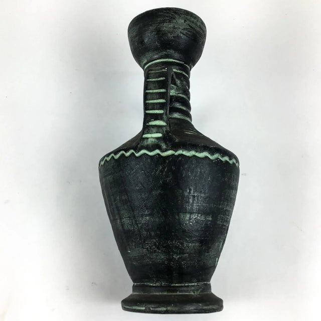 Vintage Mediterranean Terra Cotta Clay Greek Design Vase For Sale - Image 9 of 13