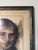 Wood Vintage Expressive Male Portrait Oil Pastel on Paper, Framed Under Glass For Sale - Image 7 of 12