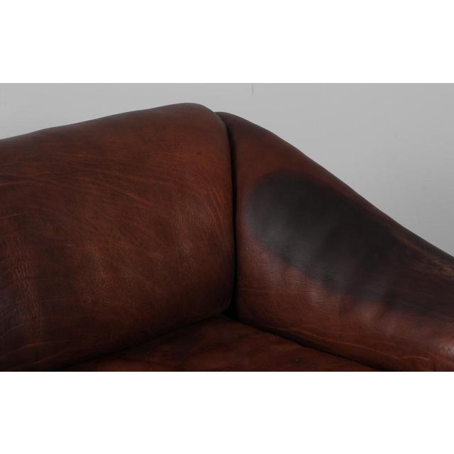 Vintage DS47 Two-Seat Sofa in Patinated Leather from de Sede For Sale - Image 3 of 8