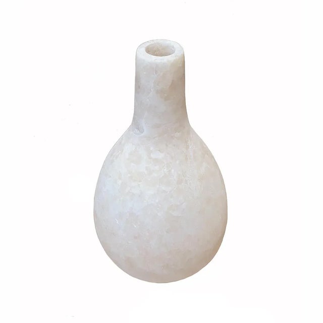 Early 21st Century Egyptian Alabaster Bottle / Vase For Sale - Image 5 of 11