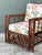 Vintage Stick Rattan Lounge Chair in Vintage Schumacher Paisley For Sale - Image 10 of 12