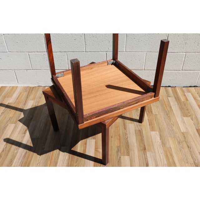 Pair of 1970s Danish Modern Rosewood Tile Top Side Tables For Sale - Image 17 of 18