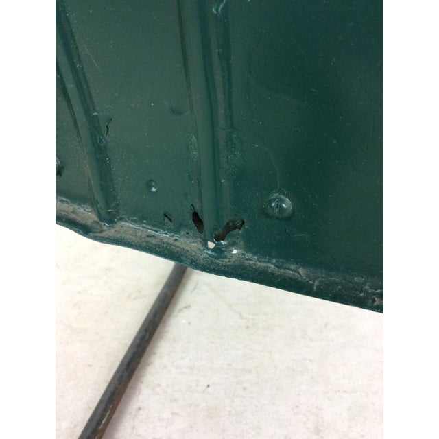 Metal Mid Century Modern Custom Painted Outdoor Chair With Cantilever Base For Sale - Image 7 of 12