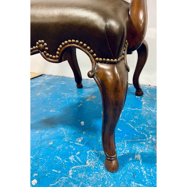 Maitland-Smith Traditional Paisley Dark Wellington Cottage Arm Dining Chair For Sale In Atlanta - Image 6 of 8