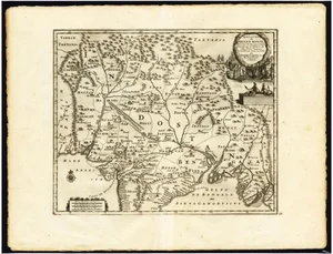 Antique Map of the Mughal Empire by Van Der Aa, 1725