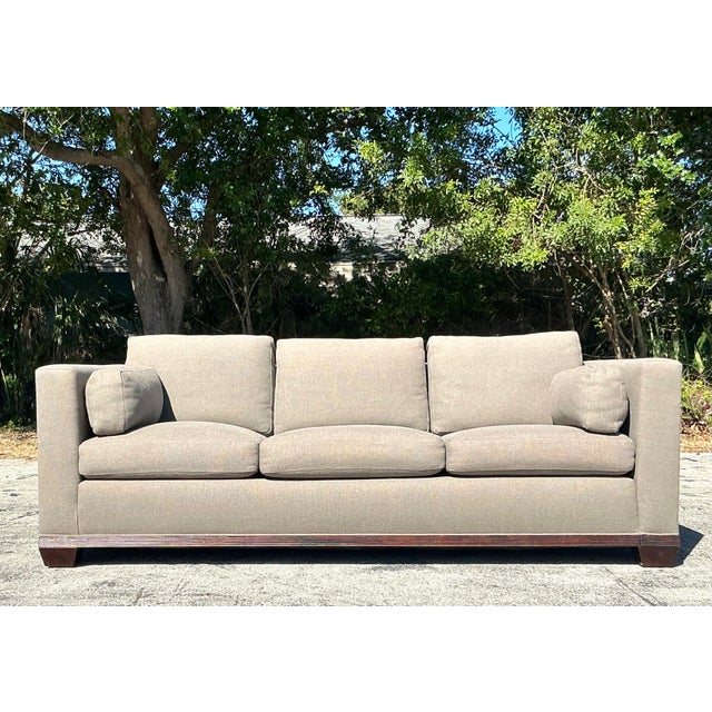 Vintage Regency Sofa After Barbara Berry for Baker For Sale - Image 9 of 12