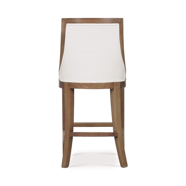 This counter stool features a sturdy wooden frame finished in a warm straw wash, providing both durability and a natural,...