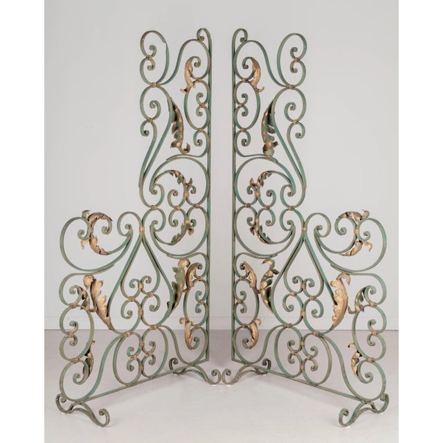 Pair of French Wrought Iron Screens or Room Dividers For Sale In Orlando - Image 6 of 10