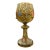 Antique Moser Enamel and Gilt Glass Goblet, Bohemian Art Glass Chalice, 11.75 For Sale
