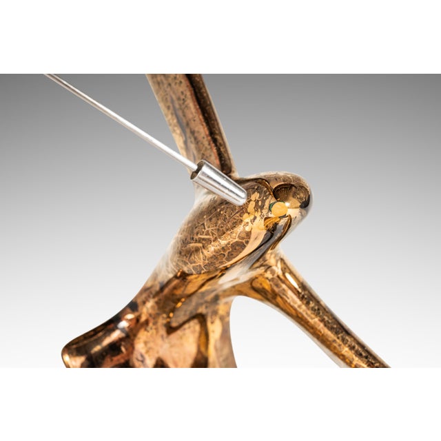 Mid-Century Modern Acid Etched Seagull Bird in Flight Table Sculpture in Porcelain, Usa, C. 1980s For Sale - Image 13 of 18
