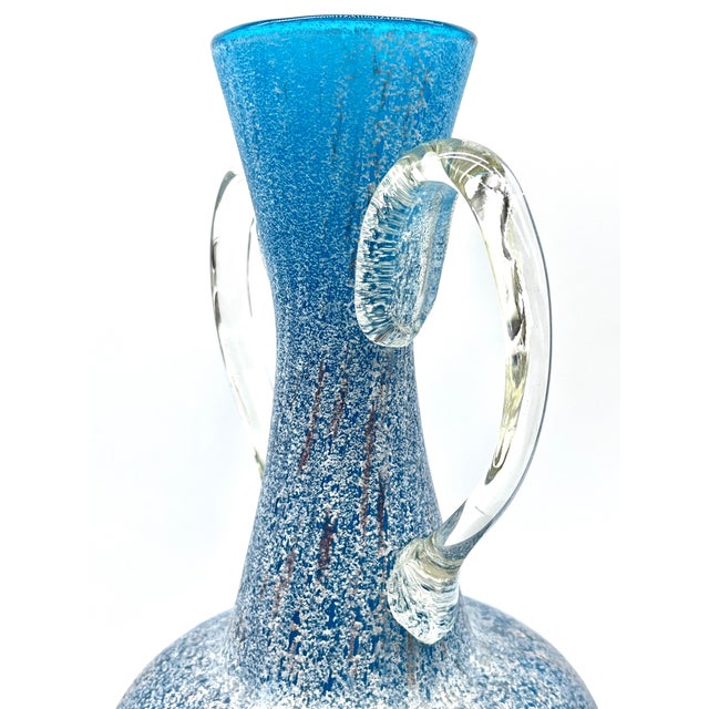 Large Etruscan Style A Scavo Murano Glass Amphora Vase, 1960s For Sale - Image 12 of 18