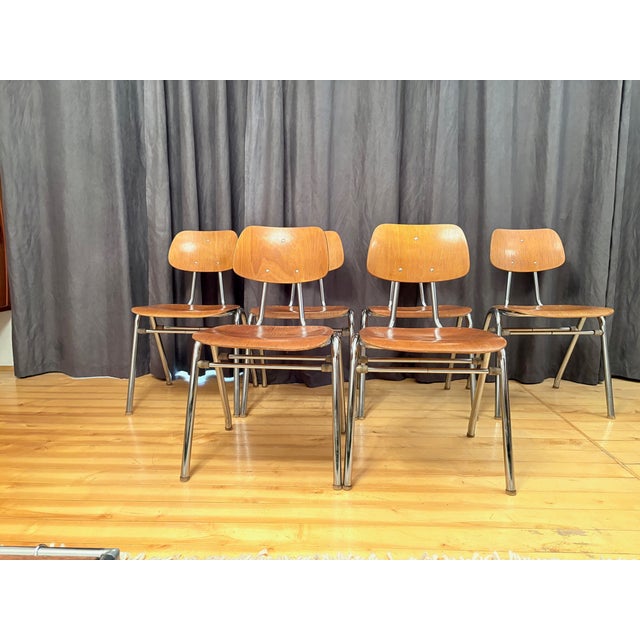 Silver Vintage KN-38 Chairs by Karl Nothhelfer for VS Möbel, 1960s, Set of 6 For Sale - Image 8 of 18