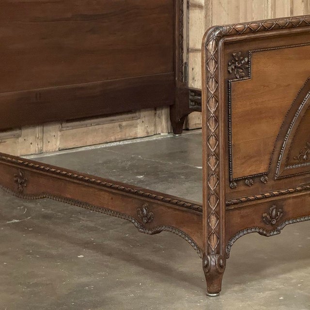 19th Century French Louis XVI Walnut Bed For Sale In Dallas - Image 6 of 18