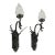 1920s Hand Hammered Iron Dragons Wall Sconces - a Pair For Sale
