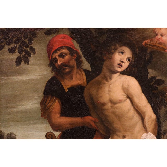 After Astolfo Petrazzi, Nude Saint Sebastian, 1630s, Oil Painting on Canvas, Framed For Sale - Image 13 of 15