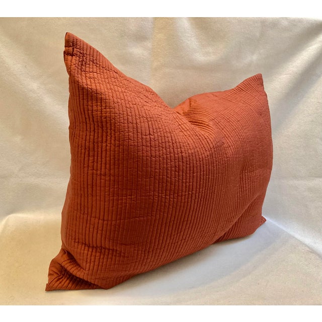 Add a touch of luxury to your bedroom with this beautiful fine linear quilted silk sham pillow cover. Made from 100% silk...