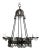 Mid 20th Century Italian Iron Ring Chandelier W/ Dome Canopy For Sale