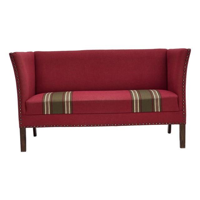 Vintage Danish Two-Seater Sofa in Wool and Ash, 1970s For Sale