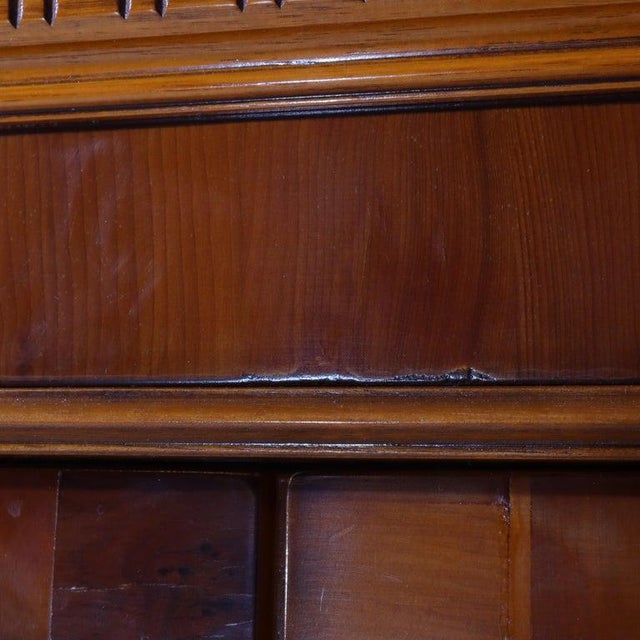 Antique Mahogany & Satinwood Two Door Five Drawer China Cabinet Circa 1920 For Sale - Image 11 of 13