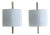 Vintage Space Age Brass Sconces from Hillebrand Lighting, 1960s, Set of 2 For Sale