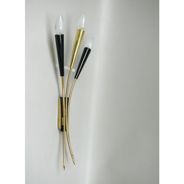 Mid-Century Modern Wall Lights in the style of Stilnovo, 1950s, Set of 3 For Sale - Image 3 of 18