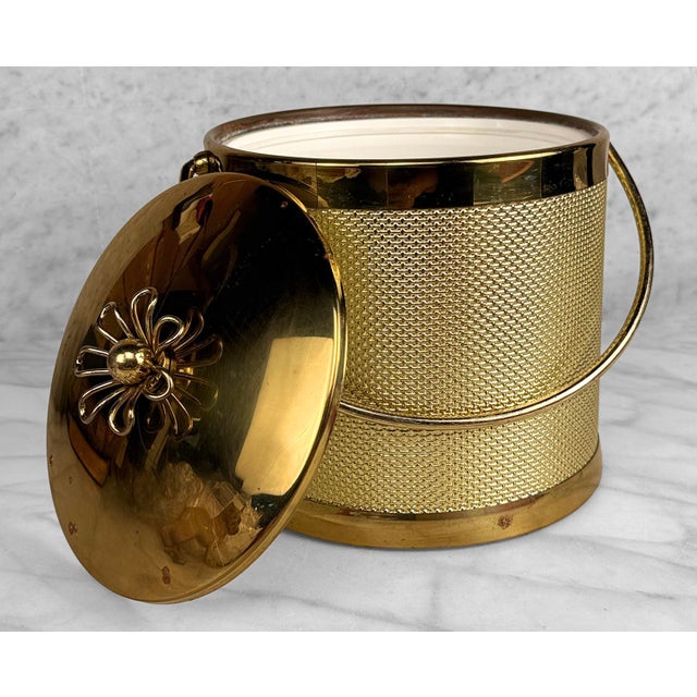 1960s Mid-Century Hollywood Regency Brass Ice Bucket For Sale - Image 5 of 12