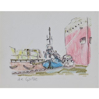 William De Garthe, Peggy's Cove, Nova Scotia Scenery, Circa 1950 For Sale