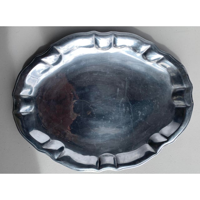 Vintage Oval Scalloped edge serving Platter. Property of Mr. & Mrs. Bob Hope, Toluca Lake, California.