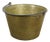 Antique 1860s Cg Hussey Pittsburgh Spun Brass Fire Bucket Pail W Iron Handle 13" For Sale