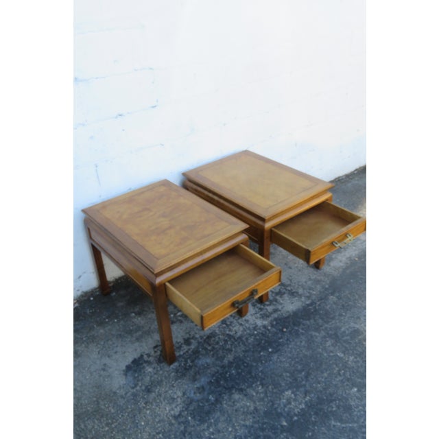 Hollywood Regency Century Furniture Hollywood Regency Pair of Side End Tables 6262 For Sale - Image 3 of 15