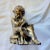 This sweet little vintage cherub metal pen or candle holder is a great find. It has an antique gold finish over a hollow-...