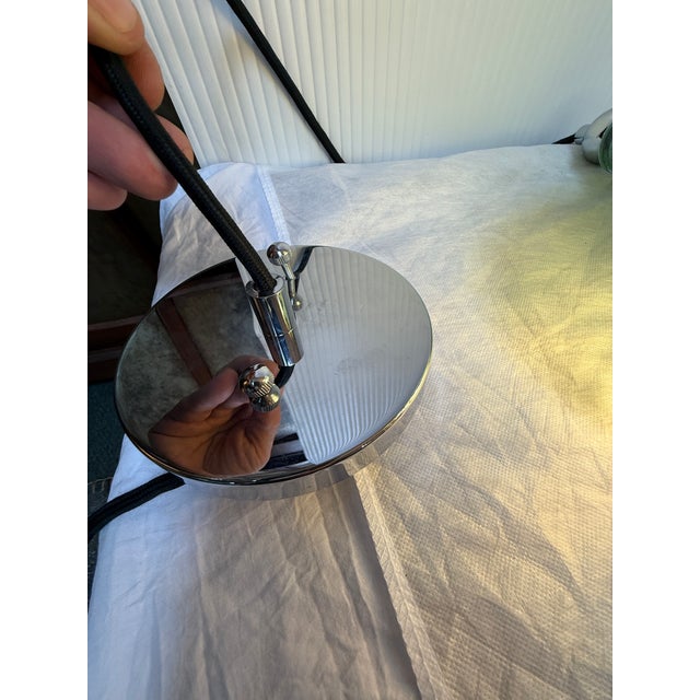 Hand Painted Mercury Glass Hanging Pendant For Sale - Image 9 of 12