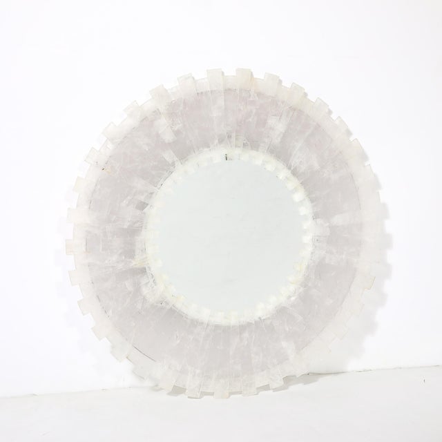 Modern Modernist Custom Tessellated Starburst Rock Crystal Mirror by High Style Deco For Sale - Image 3 of 10