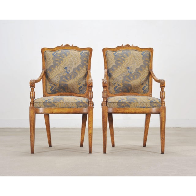 Minton-Spidell Set of Ten Minton-Spidell Rizzoli Regency Style Dining Armchairs For Sale - Image 4 of 18